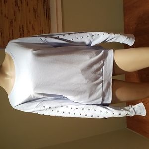 Victoria's Secret Pink Sweatshirt In Lavender With Silver Studs On Sleeves L